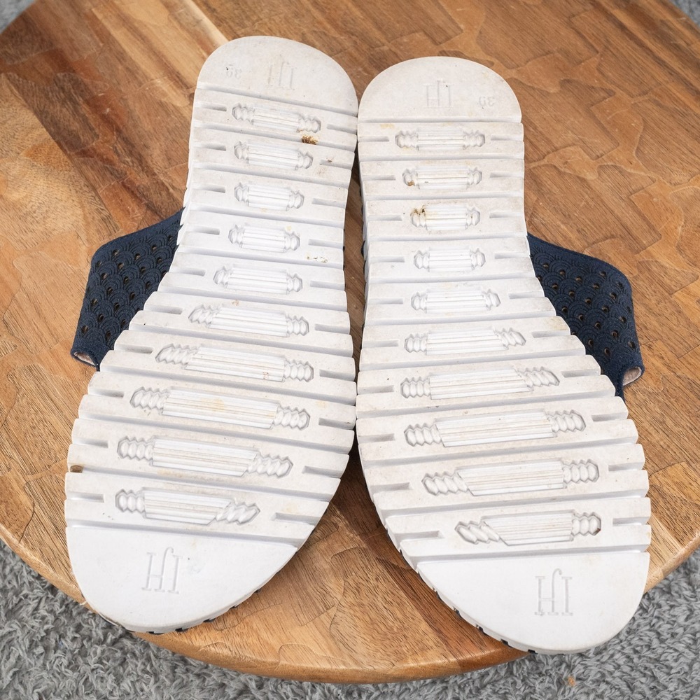 Ilse Jacobsen Hornbæk Tulip Indigo Blue Double Buckle Slide Sandals Womens 8.5 - Picture 5 of 5